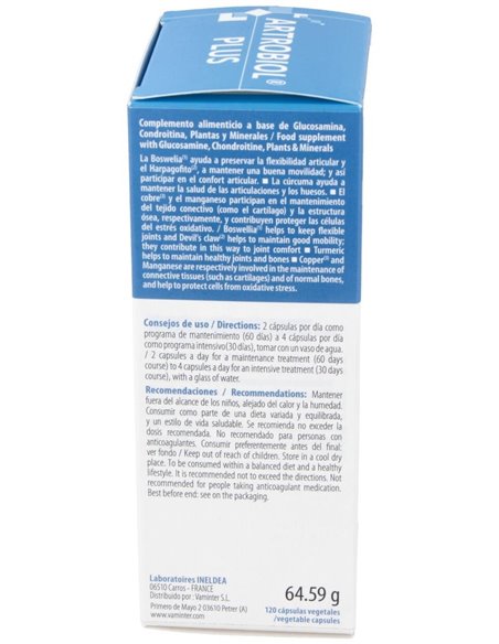 Artrobiol Plus Glucosamina+Condroitina 120Cap. de Ineldea