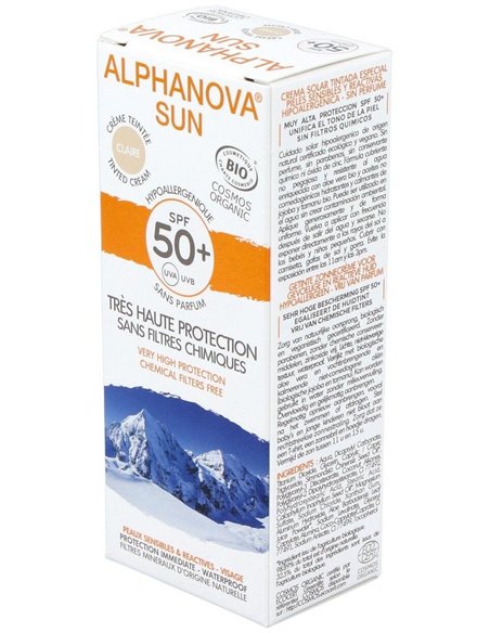 Solar Facial Spf50+ Color Light Hipoaler 50Gr. Bio de Alphanova