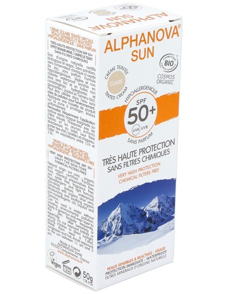 Solar Facial Spf50+ Color Light Hipoaler 50Gr. Bio de Alphanova