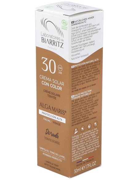 Crema Facial Color Dorado Spf30 50Ml. de Alga Maris - Lab. Biarritz