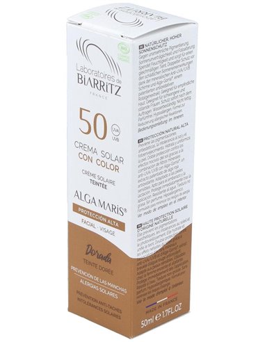 Crema Facial Color Dorado Spf50 50Ml. de Alga Maris - Lab. Biarritz