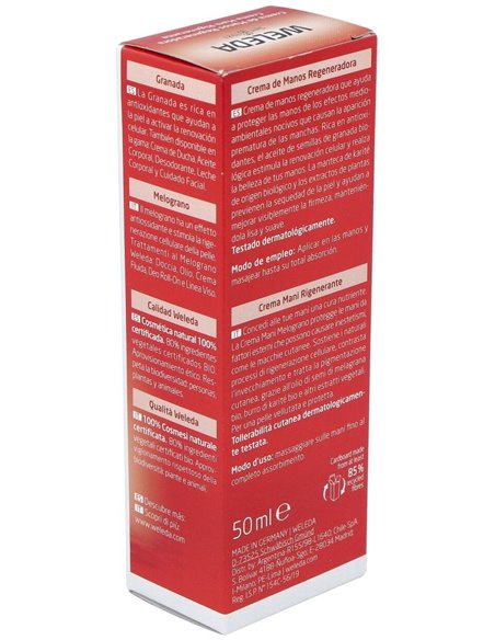Crema De Manos De Granada Regeneradora 50Ml. de Weleda