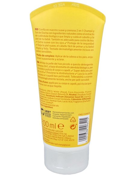 Champu Y Gel De Ducha para Bebé con Calendula 200Ml. de Weleda
