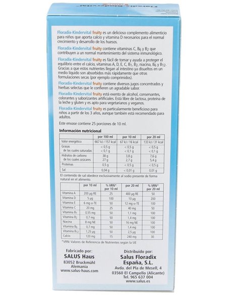 Kindervital Fruity 250Ml. de Salus