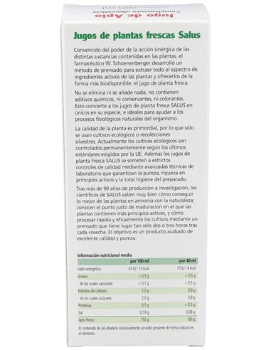 Jugo De Apio 200Ml. Schoenenberger de Salus