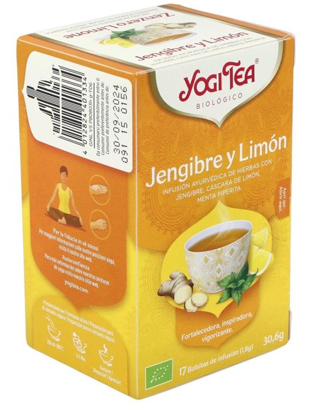 Yogi Tea Jengibre Y Limón 17 X 1,8 G de Yogi Tea
