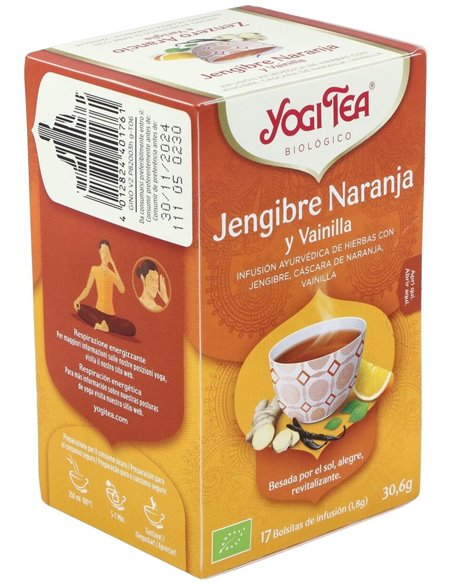 Yogi Tea Jengibre-Naranja-Vainilla 17Infusiones de Yogi Tea