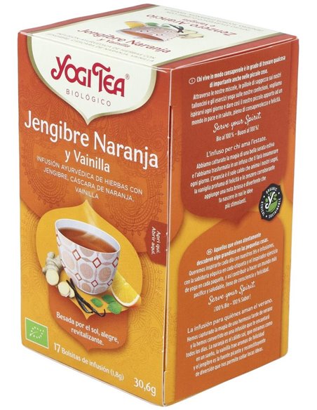 Yogi Tea Jengibre, Naranja Y Vainilla 17 X 1,8 G de Yogi Tea
