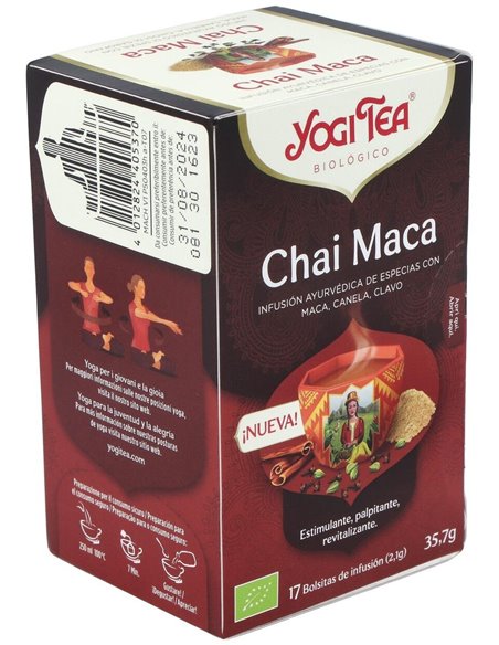 Yogi Tea Maca Chai Organic 17 X 2 G de Yogi Tea