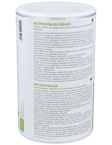 Proteina De Cañamo Natural 500Gr. Bio Sg Vegan de Raab Vitalfood