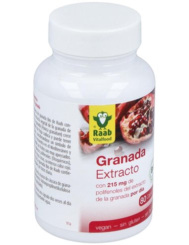 Granada bio 80 cápsulas, 530mg de Raab Vitalfood