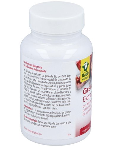 Granada bio 80 cápsulas, 530mg de Raab Vitalfood