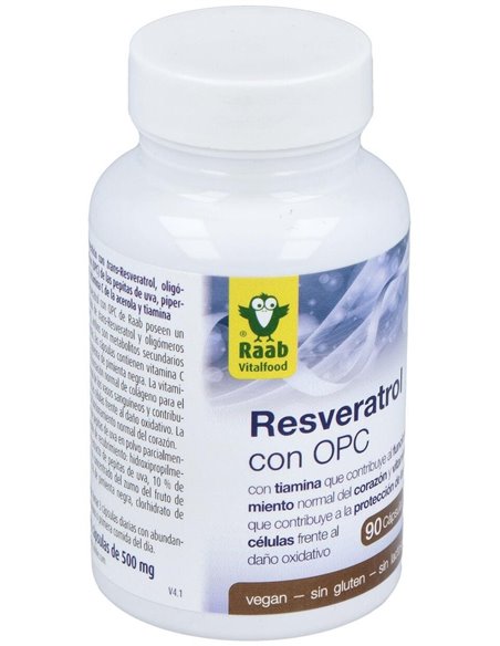 Resveratrol Con Opc 90Cap. Sg Vegan de Raab Vitalfood