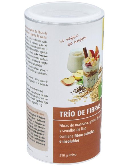 Trio De Fibras Manzana+Avena+Lino 210Gr. Bio Vegan de Raab Vitalfood
