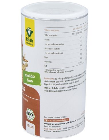 Trio De Fibras Manzana+Avena+Lino 210Gr. Bio Vegan de Raab Vitalfood