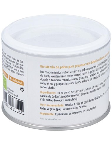 Cúrcuma bebida polvo Golden Latte, 70g de Raab Vitalfood