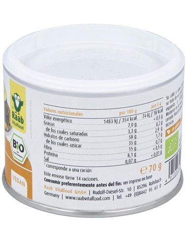 Cúrcuma bebida polvo Golden Latte, 70g de Raab Vitalfood