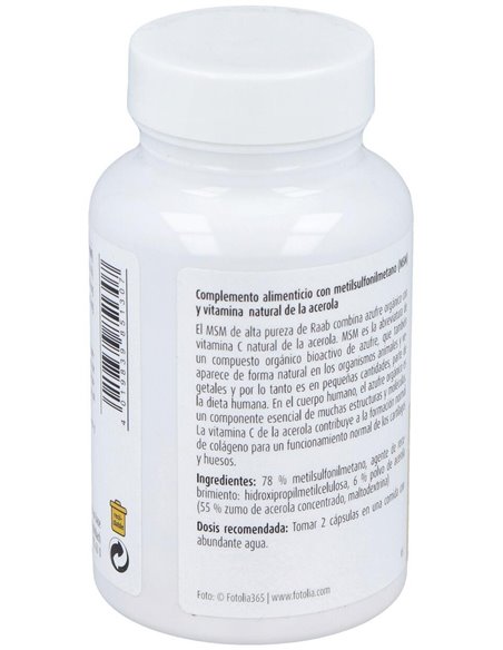 Msm Con Vitamina C 90Cap. Sg Vegan de Raab Vitalfood