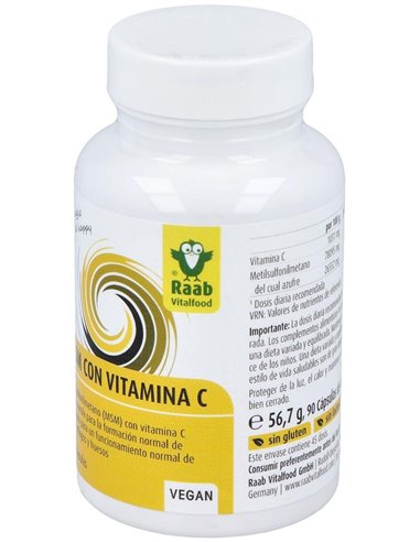 Msm Con Vitamina C 90Cap. Sg Vegan de Raab Vitalfood