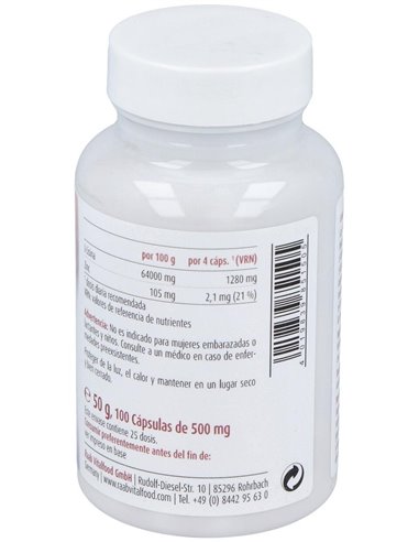 L-Lisina con zinc cápsulas 480mg, bote 100 und. de Raab Vitalfood