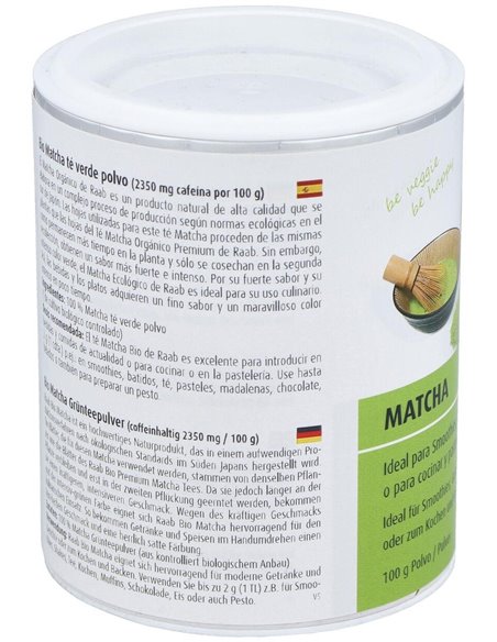 Té verde Matcha Bio cocina, 100g de Raab Vitalfood