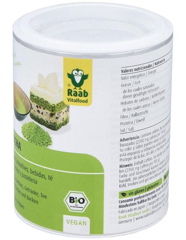 Matcha Te Verde Basic Polvo 100Gr. Bio Sg Vegan de Raab Vitalfood