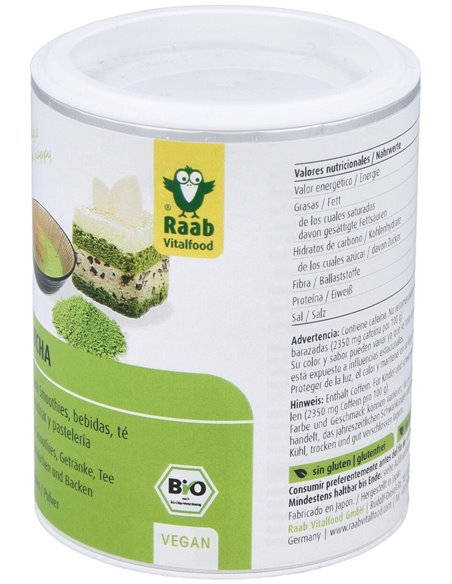 Té verde Matcha Bio cocina, 100g de Raab Vitalfood