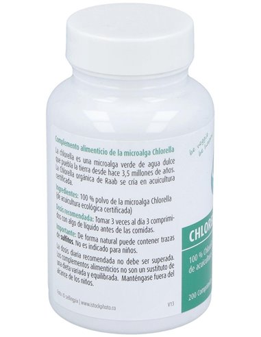 Alga Chlorella 200Comp. Bio Sg  Vegan de Raab Vitalfood