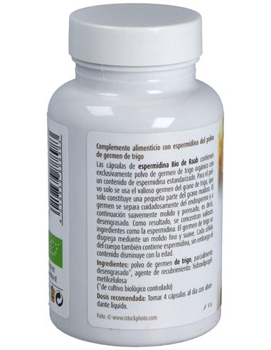 Germen de trigo con espermidina  600mg, bote 100ud de Raab Vitalfood