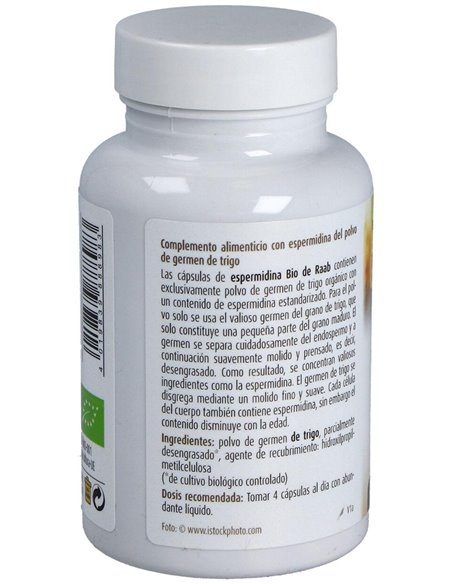 Espermidina Germen De Trigo 600Mg 100Cap Bio Vegan de Raab Vitalfood