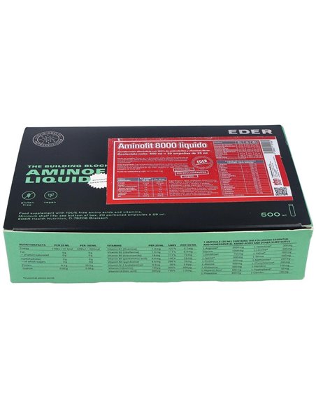 Aminofit 8000 Liquid 20Amp. de Eder Health Nutrition