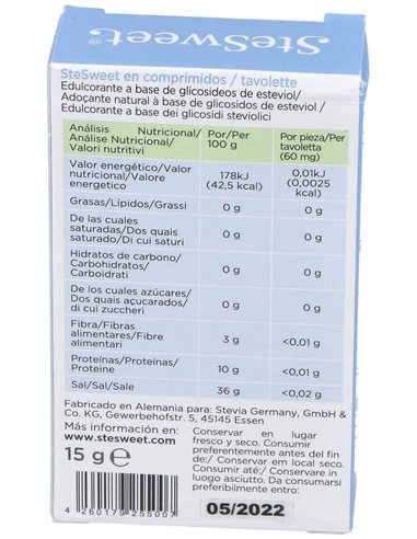Stevia 250Tabletas de Stevia