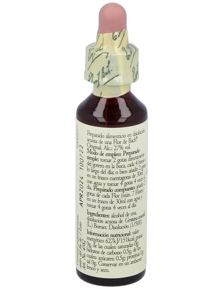 Flores Bach Gentian Genciana 20Ml. de Flores Bach Original
