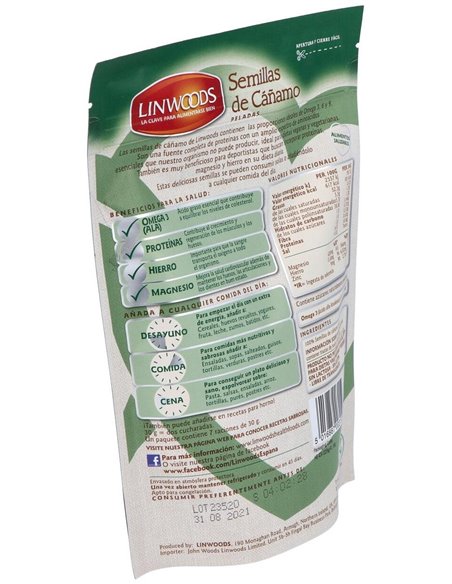 Semillas De Cañamo Peladas 225Gr. de Linwoods