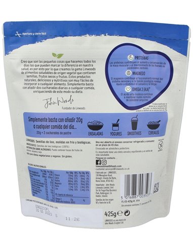 Semillas De Lino Molidas 425Gr Bio de Linwoods