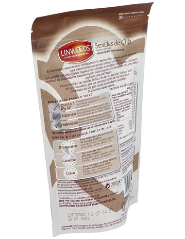Semillas de Chía Molidas, Bio de Linwoods