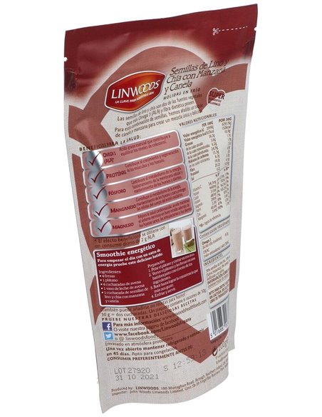 Semillas De Lino Chia, Manza, Canela Molidas 200G de Linwoods