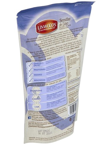 Semillas De Lino Molidas 200Gr. Bio de Linwoods