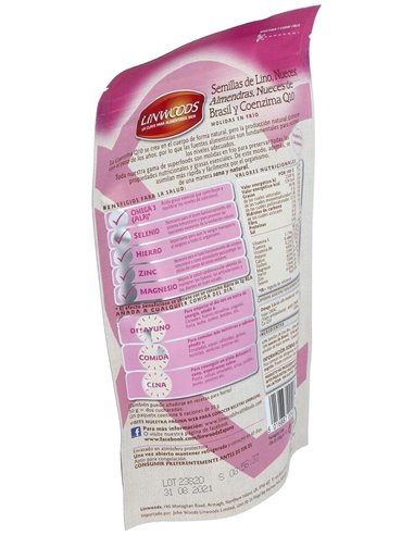 Semillas De Lino Con Nueces Almendras Q10 200Gr. de Linwoods