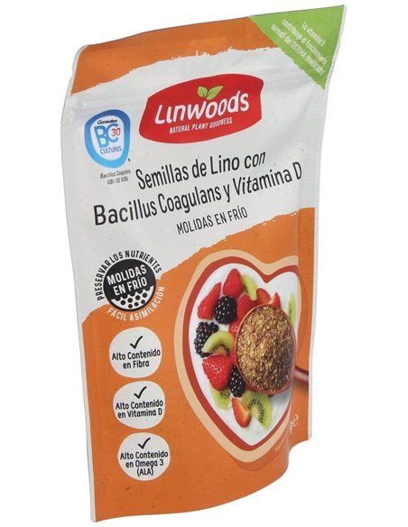 Semillas De Lino Molida Con Bacillus Y Vit D 200Gr de Linwoods