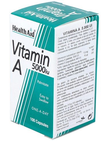 Vitamina A 5.000 Ui 100 Cáps de Health Aid