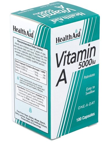 Vit A 5000Ui Con Vit D 400Ui 100Cap. Health Aid de Health Aid