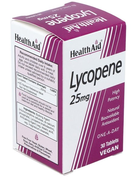 Licopeno 25Mg. 30Comp. Health Aid de Health Aid