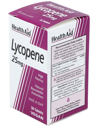 Licopeno 25 Mg 30 Comp de Health Aid