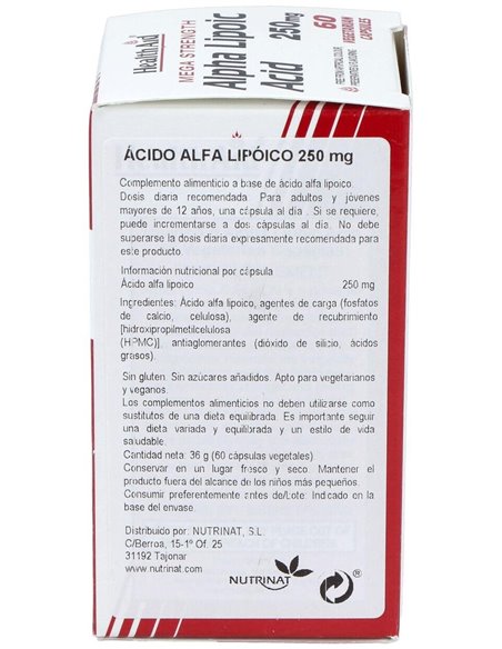 Acido Alphalipoico 60Cap. Health Aid de Health Aid