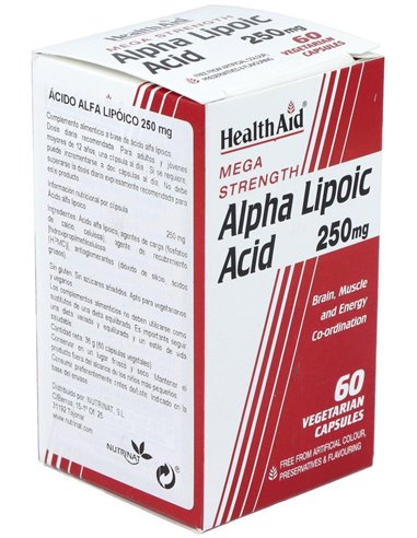 Ácido Alfa Lipoico 250 Mg 60 Vcáps de Health Aid