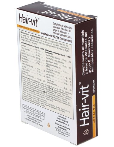 Hair-Vit® 30 Cáps de Health Aid