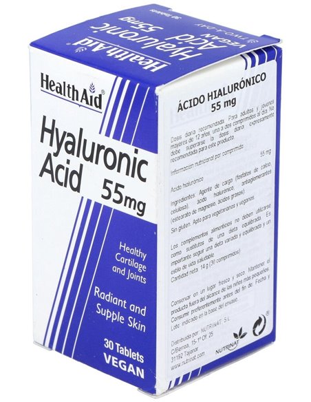Acido Hialuronico 55Mg. 30Comp. Health Aid de Health Aid