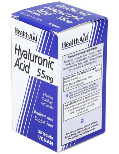 Acido Hialuronico 55Mg. 30Comp. Health Aid de Health Aid