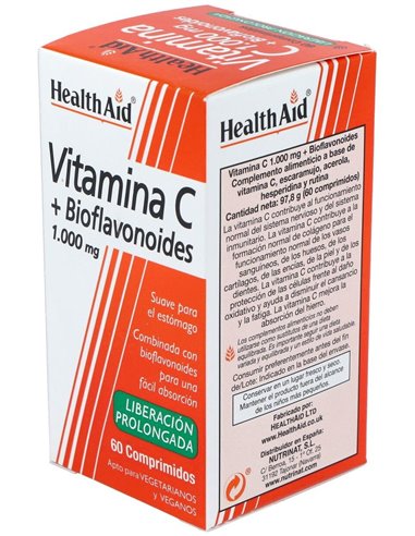Vitamina C 1.000 Mg + Bioflavonoides 60 Comp de Health Aid